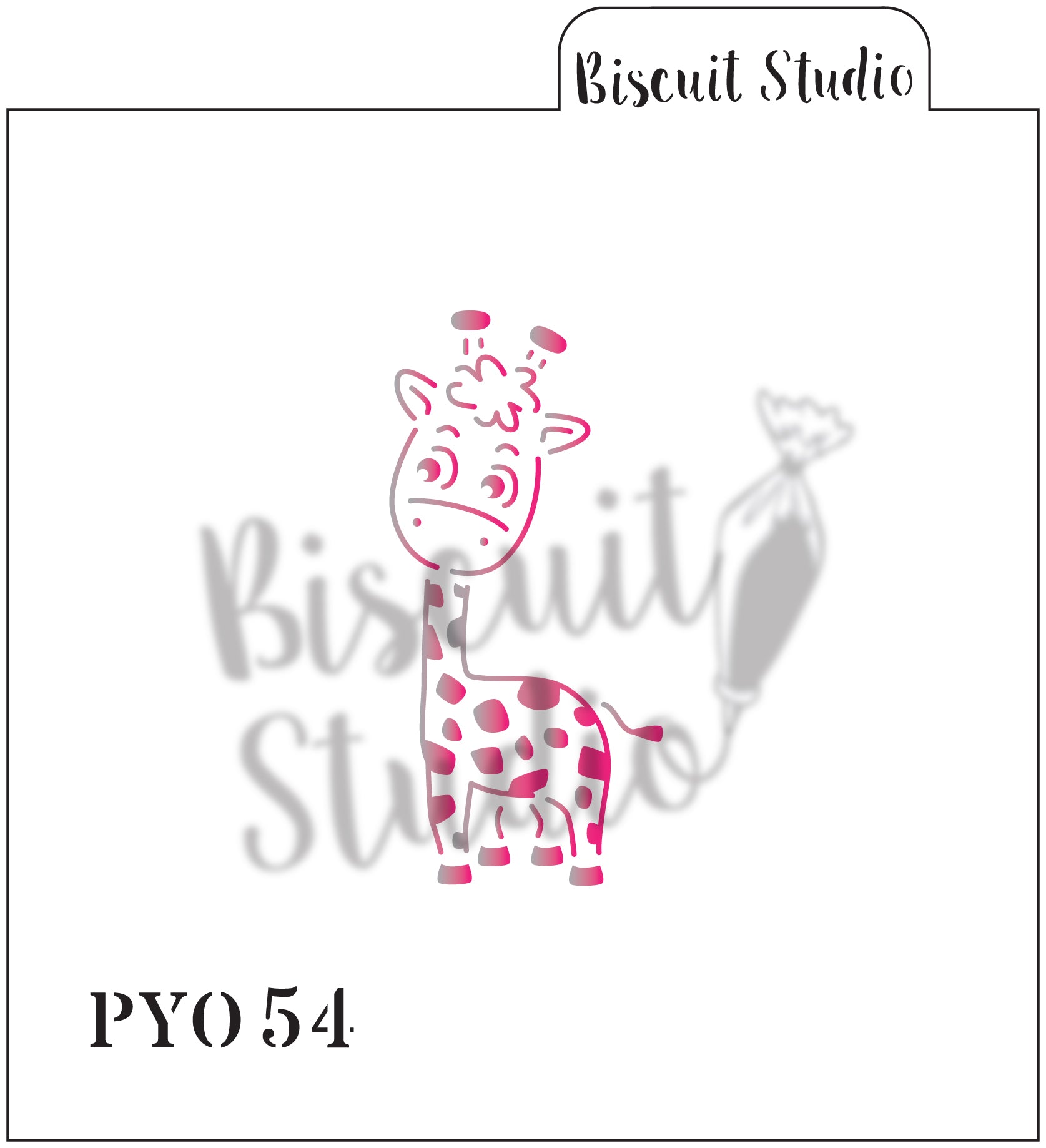 *PYO Giraffe cookie stencil