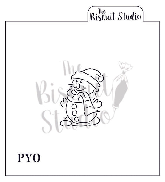 PYO Snowman cookie stencil